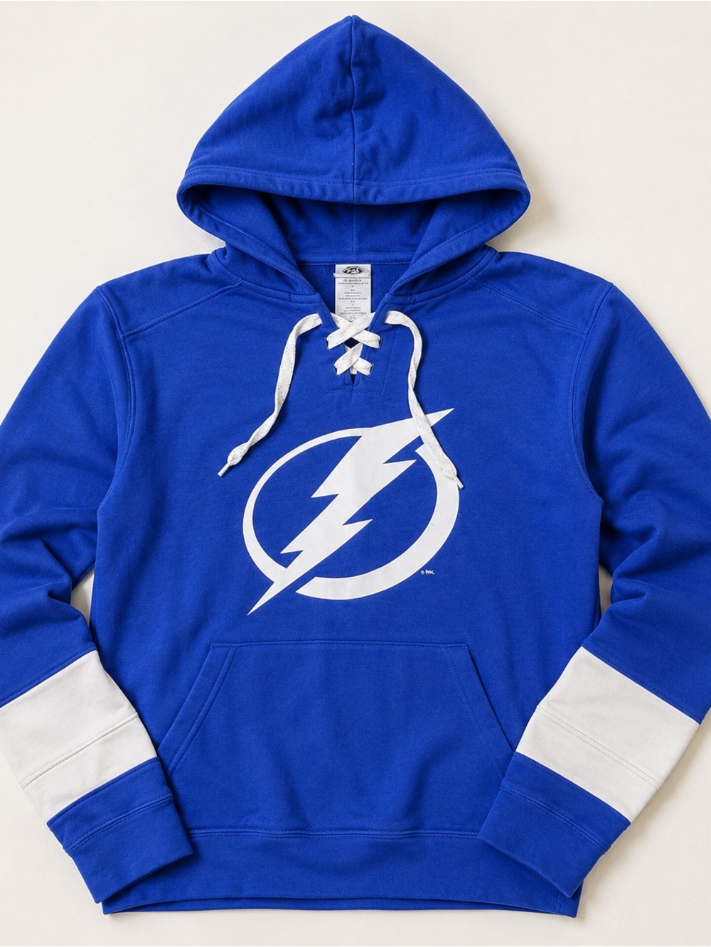 Tampa Bay Lightning Lace-Up Hockey Hoodie Size L